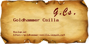 Goldhammer Csilla névjegykártya