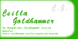 csilla goldhammer business card